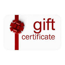 Gift Certificates $ Value Amount