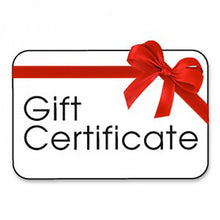 Gift Certificates for Special Services and Session Lengths